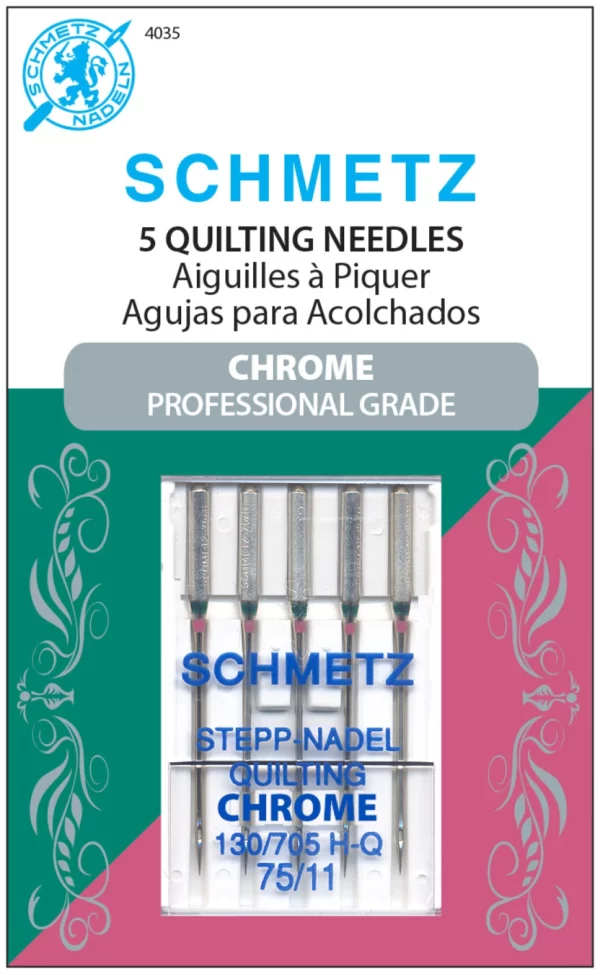 Schmetz Chrome Quilting Needle 5ct, Size 75/11