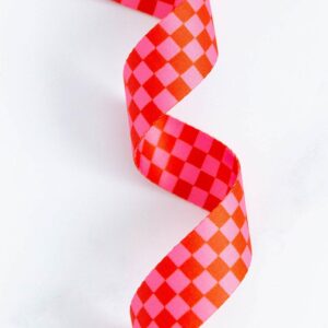 Ruby Star Society + Stitch Supply Co Checker Block Strawberry Webbing 1-1/2"