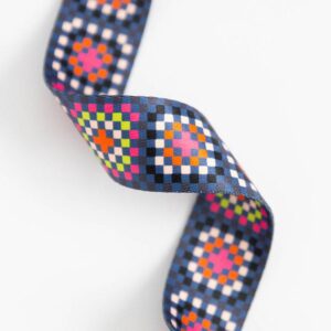 Ruby Star Society + Stitch Supply Co Granny Square Night Webbing 1-1/2"