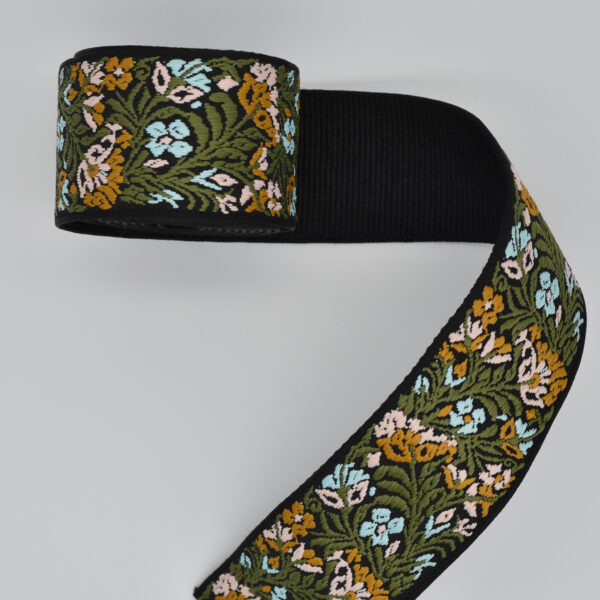 Botanical Blue Webbing 2"