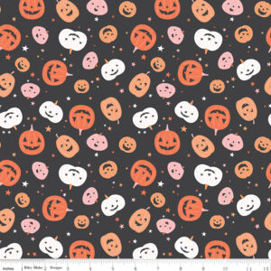 Riley Blake Designs My Minds Eye Hey Pumpkins Charcoal