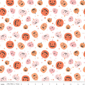 Riley Blake Designs My Minds Eye Hey Pumpkins White