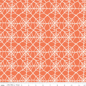 Riley Blake Designs My Minds Eye Hey Pumpkin Webs Orange