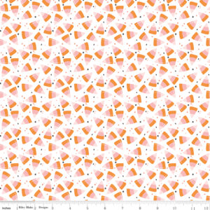 Riley Blake Designs My Minds Eye Hey Pumpkin Candy Corn White