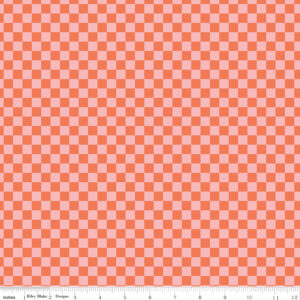 Riley Blake Designs My Minds Eye Hey Pumpkin Checks Pink