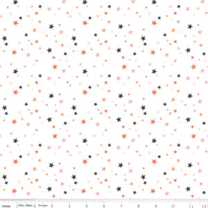 Riley Blake Designs My Minds Eye Hey Pumpkin Stars White