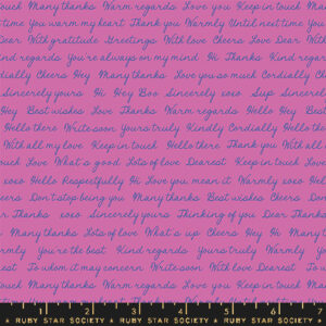 Ruby Star Society Rashida Coleman-Hale Salutations Hello Goodbye Heliotrope
