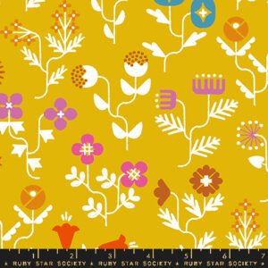 Ruby Star Society Rashida Coleman-Hale Salutations Forget Me Not Canvas Golden Rod