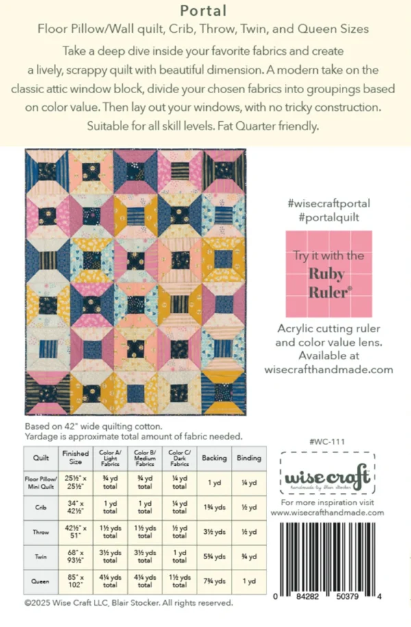 Wise Craft LLC Portal Quilt Pattern - Image 2