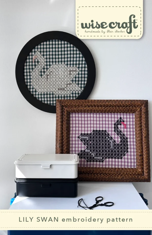 Wise Craft LLC Lily Swan Chicken Scratch Embroidery Pattern