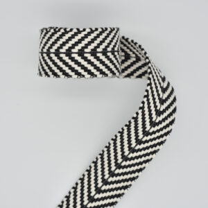 Chevron Black Webbing 1-1/2"