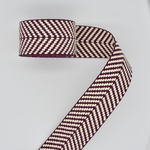 Chevron Burgundy Webbing 1-1/2"