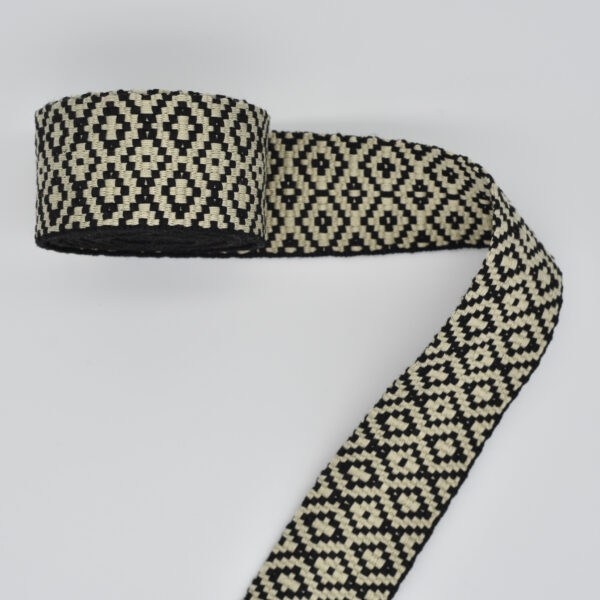 Mosaic Black Webbing 1-1/2"