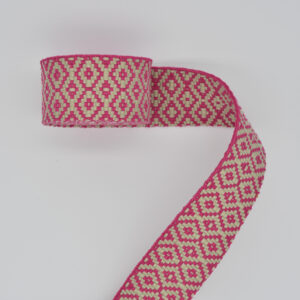 Mosaic Bright Pink Webbing 1-1/2"