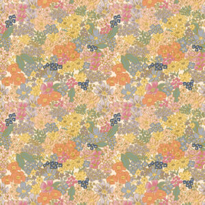 Cotton + Steel Rifle Paper Co. English Rose Mimi Metallic Blush