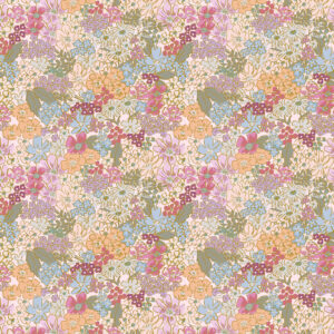 Cotton + Steel Rifle Paper Co. English Rose Mimi Metallic Plum