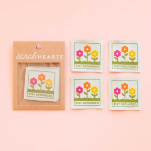 Sarah Hearts Stay Grounded Large Woven Labels