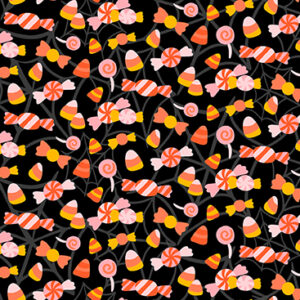PBS Fabrics Mystical Manor Candy Toss Black