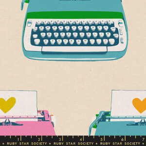 Ruby Star Society Melody Miller Best Day Ever Typewriters Canvas Natural