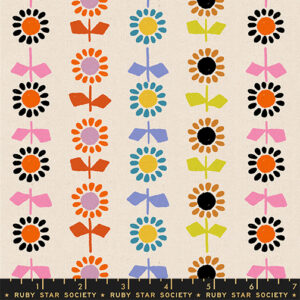 Ruby Star Society Alexia Marcelle Abegg Catnap Daisy Stripe Canvas Natural