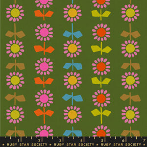 Ruby Star Society Alexia Marcelle Abegg Catnap Daisy Stripe Canvas Sarah Green