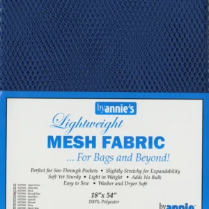 By Annie Lightweight Mesh Fabric Blastoff Blue 18x54in