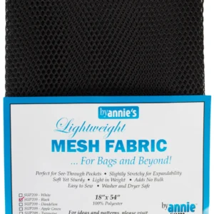 By Annie Lightweight Mesh Lite Weight Black 18in x 54in