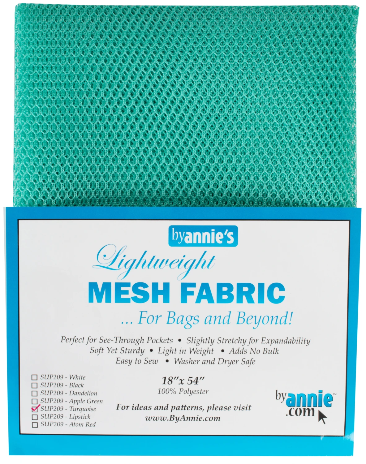 【在庫限り】 x 18in Turquoise Mesh Lightweight Annie By 54in Sewtopia - 模型製作用品
