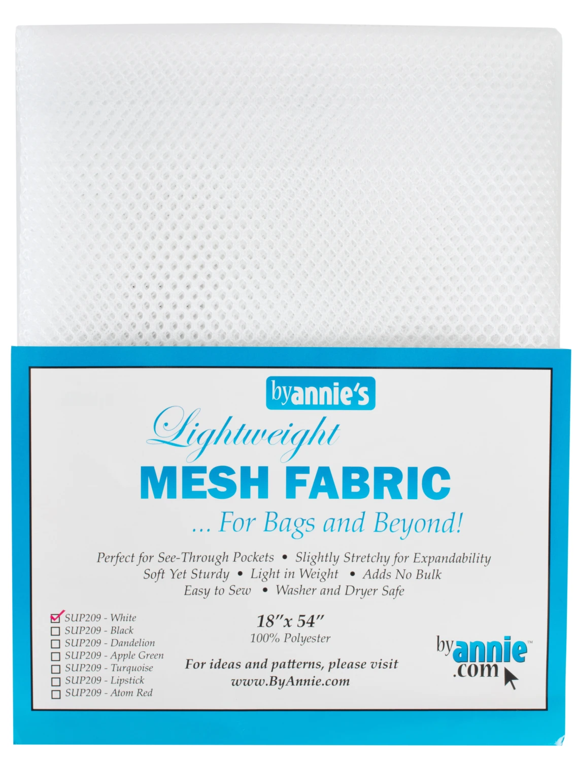 値引きする By Annie Lightweight Mesh White 18in x 54in - Sewtopia 模型製作用品