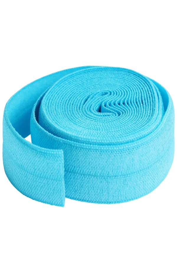 By Annie Fold-over Elastic 3/4in x yard Parrot Blue
