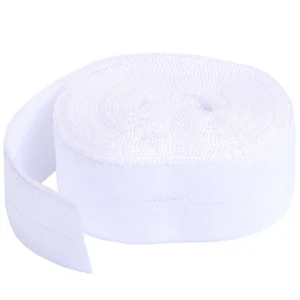 By Annie Fold-over Elastic 3/4in x yard White