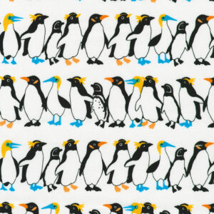 Robert Kaufman Fabrics Sevenberry Canvas March of the Penguins White