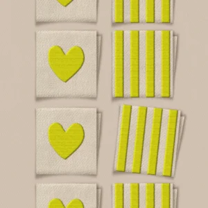 Matchy Matchy Sewing Club Citron Heart and Stripe Labels