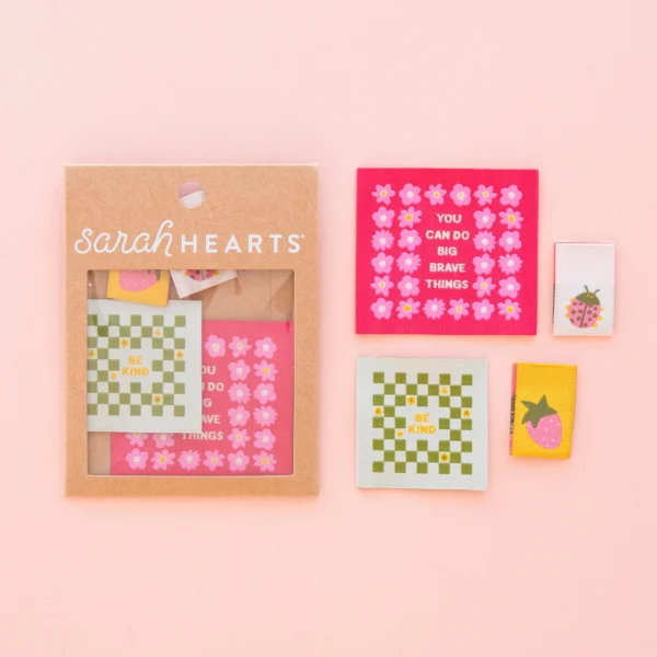 Sarah Hearts Joyful June Woven Labels