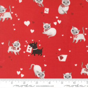 Moda Fabrics Lizzy House Funny Valentine Purr-sonal Delivery Love