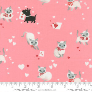 Moda Fabrics Lizzy House Funny Valentine Purr-sonal Delivery Ballerina