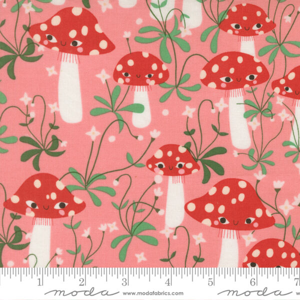 Moda Fabrics Lizzy House Funny Valentine Merry Mushrooms Ballerina