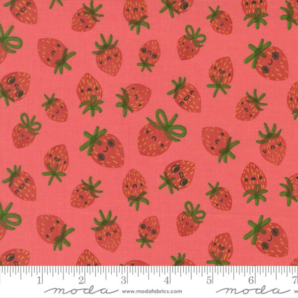 Moda Fabrics Lizzy House Funny Valentine Berry Toss Coral