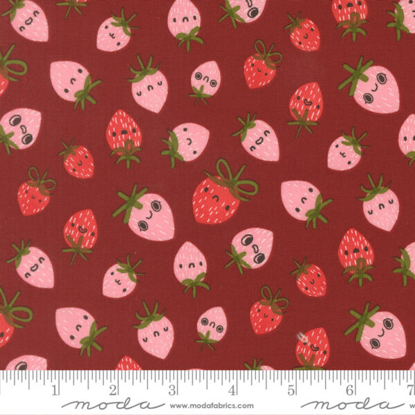 Moda Fabrics Lizzy House Funny Valentine Berry Toss Rose