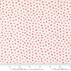 Moda Fabrics Lizzy House Funny Valentine Tiny Hearts Champagne