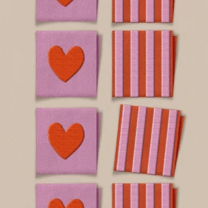Matchy Matchy Sewing Club Red Heart Stripe Labels