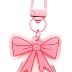 Moda Fabrics Lizzy House Tiny Christmas Pink Bow Zipper Pull