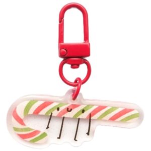 Moda Fabrics Lizzy House Tiny Christmas Candy Cane Zipper Pull