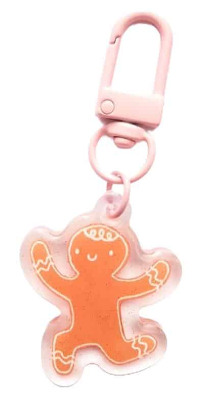 Moda Fabrics Lizzy House Tiny Christmas Gingerbread Man Zipper Pull