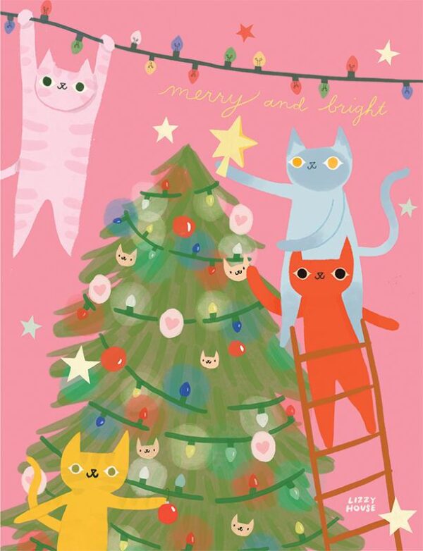 Moda Fabrics Lizzy House Tiny Christmas Merry & Bright Card