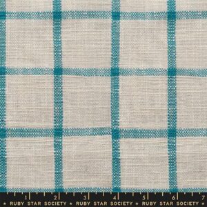 Ruby Star Rising - Alexia Marcelle Abegg Sunshine Toweling Kitchen Window Turquoise