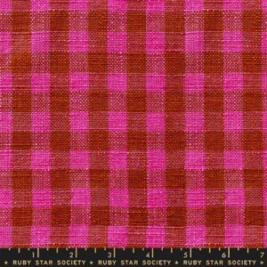 Ruby Star Rising - Alexia Marcelle Abegg Sunshine Toweling Small Checker Hot Pink