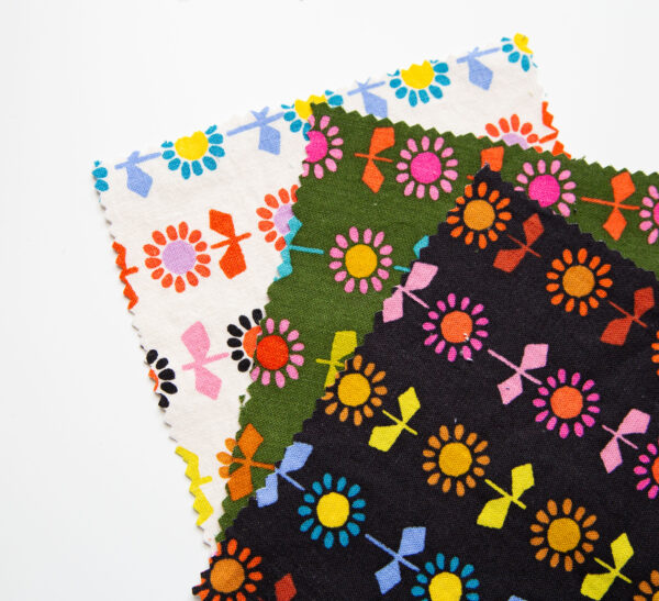 Ruby Star Society Alexia Marcelle Abegg Catnap Daisy Stripe Canvas Natural - Image 2