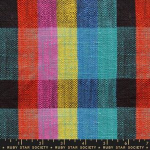 Ruby Star Rising - Alexia Marcelle Abegg Sunshine Toweling Picnic Plaid Black