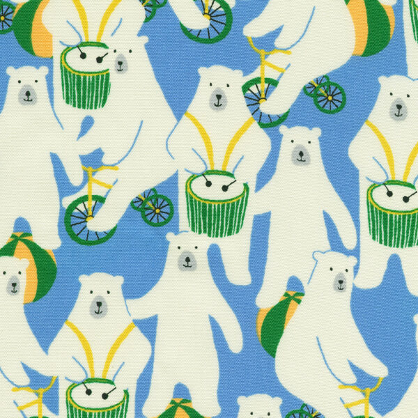 Robert Kaufman Fabrics Sevenberry Canvas Arctic Parade Blue